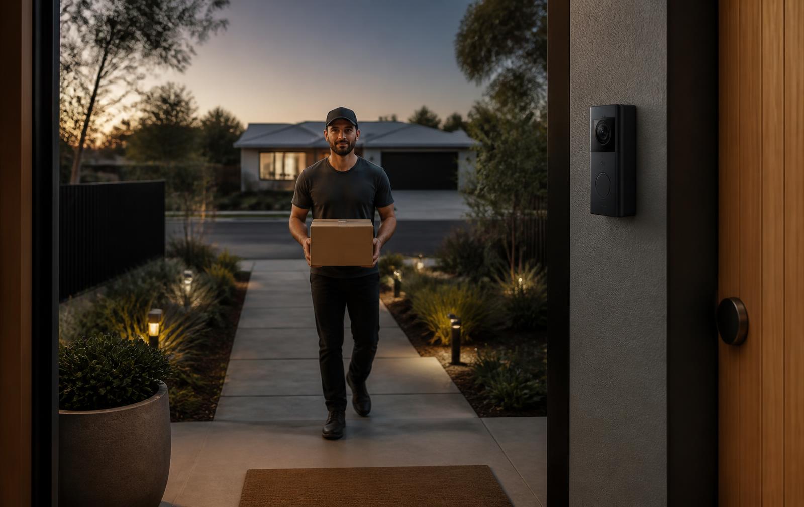Ultra-wide head-to-toe smart doorbell view